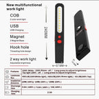 Rechargeable LED Work Light, Dual Color Combo Light 2 in 1 Inspection Light and 3W COB LED Torch Lam