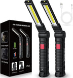 Rechargeable LED Work Light, Dual Color Combo Light 2 in 1 Inspection Light and 3W COB LED Torch Lam