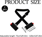 2-Pack Premium Ski and Pole Carrier Straps Adjustable and Cushioned Skiing Shoulder Straps with Hook Fasteners for Adults, Durable Nylon Ski and Snowboard Protection with Comfort Cushions