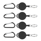 4pcs Telescopic Keychain Anti Theft Creative Retractable Key Ring Nylon Rope