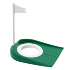 Indoor Golf Putting Cup Practice Aids with Adjustable Hole White Flag Plastic