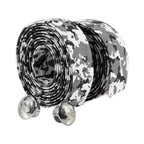 2pcs Bicycle Handlebar Anti-slip Grip Wrap Tape + 2 Bar Plugs Black+White
