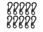 10Pcs Mini Carabiner Clip Metal Spring Snap Hooks Paracord Lanyard Hanging Clips