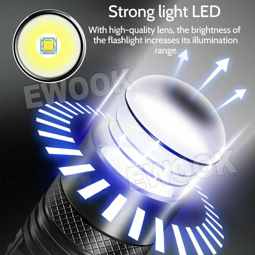 2X 60000lm LED Flashlight Torch For Bike Mount USB Rechargeable T6 XM-L AU