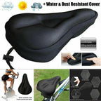 Cycling Seat Cover Silicone Thick Gel Bike Bicycle Saddle Cushion Pad Comfort AU-Black