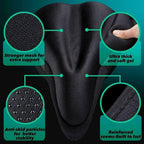 Cycling Seat Cover Silicone Thick Gel Bike Bicycle Saddle Cushion Pad Comfort AU-Black