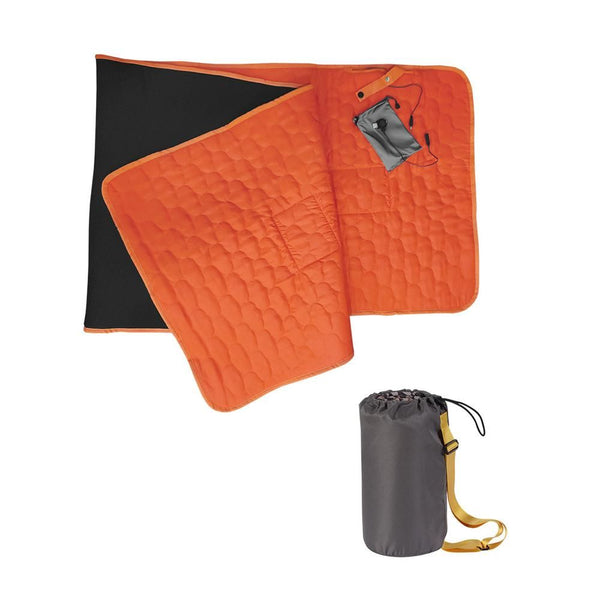 Heated Sleeping Bag Pad 5 Heating Zone 3-Level Temperature USB Power Warm Mat (Orange)