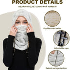 Ski Mask Winter Windproof Warm Uni Fleece Lined Face Cover Scarf (Green)