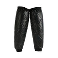 Cycling Leg Warmers Thermal Zipper Knee Sleeves Winter Waterproof 2pcs (Black)