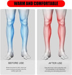 Cycling Leg Warmers Thermal Zipper Knee Sleeves Winter Waterproof 2pcs (Black)