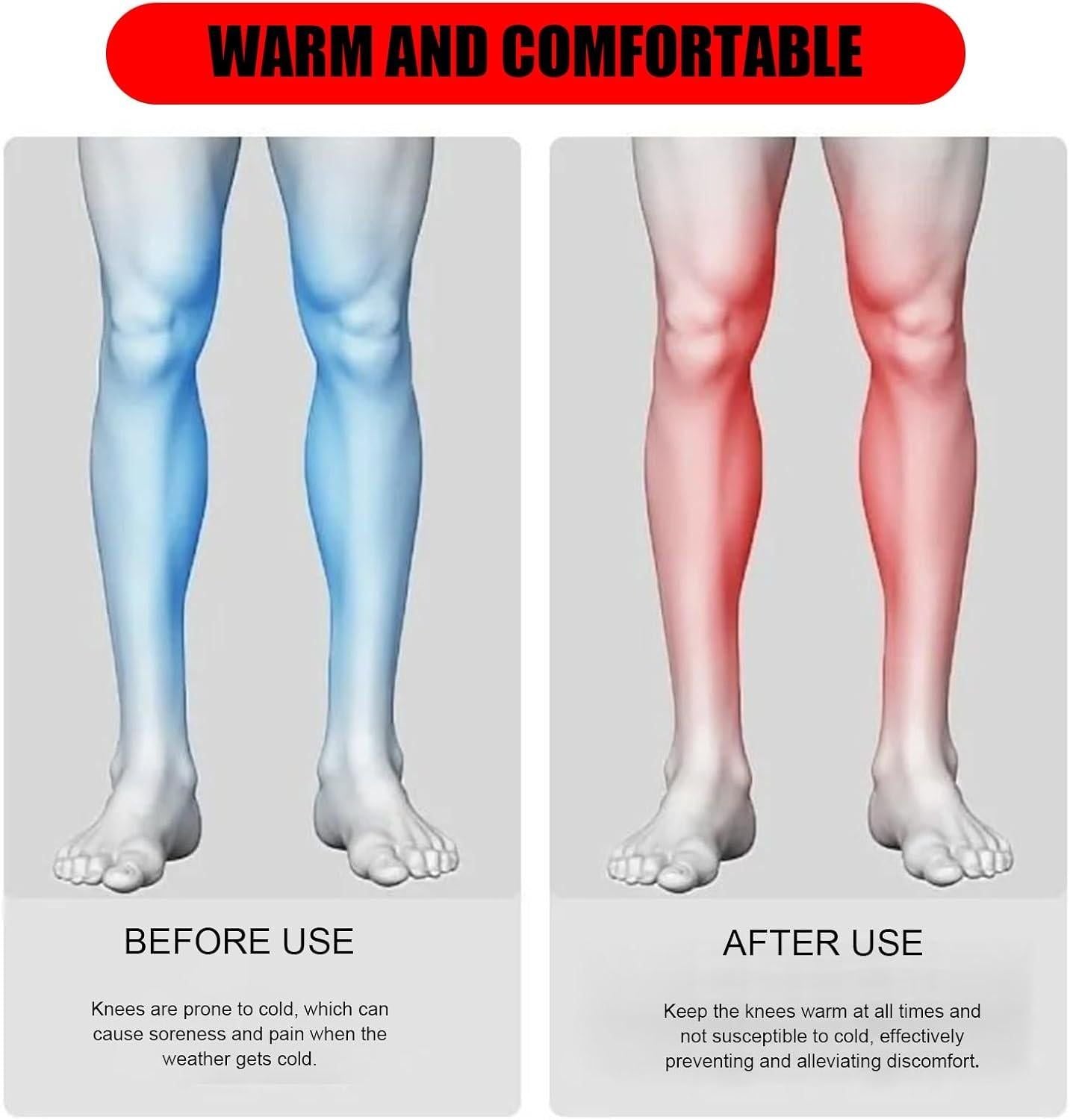 Cycling Leg Warmers Thermal Zipper Knee Sleeves Winter Waterproof 2pcs (Black)