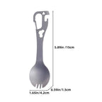 Camping Bottle Opener Spoon Portable Tool Fork Spoon Multi-use Camping Fork Outdoor Fork