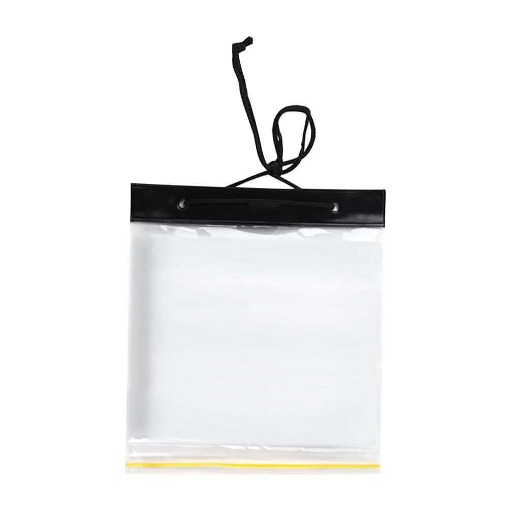 Outdoor Waterproof Map Bag Plastic Self-sealing Bag Transparent Stationery Bag White (Without Map)