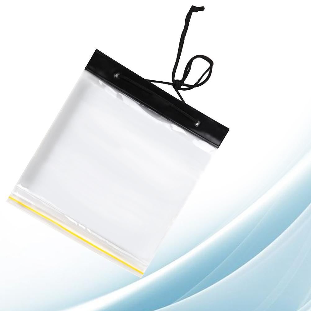 Outdoor Waterproof Map Bag Plastic Self-sealing Bag Transparent Stationery Bag White (Without Map)