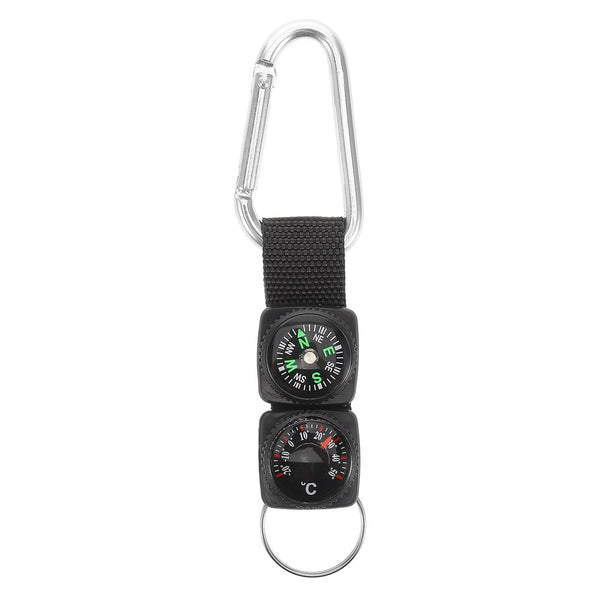 Portable Carabiner Compass Metal Compass Backpacking Compass Hiking Essentials Multifunctional Hiking Compass With Carabiner