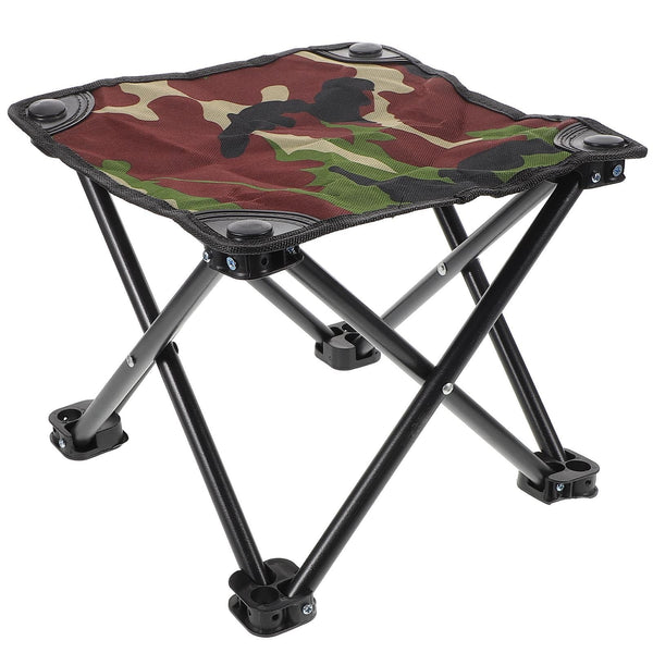 Portable Mini Folding Stool Camouflage Pattern Fishing Camping Stool Chair Outdoor Small Seat For Outdoor Hiking Gardening Beach Travelling