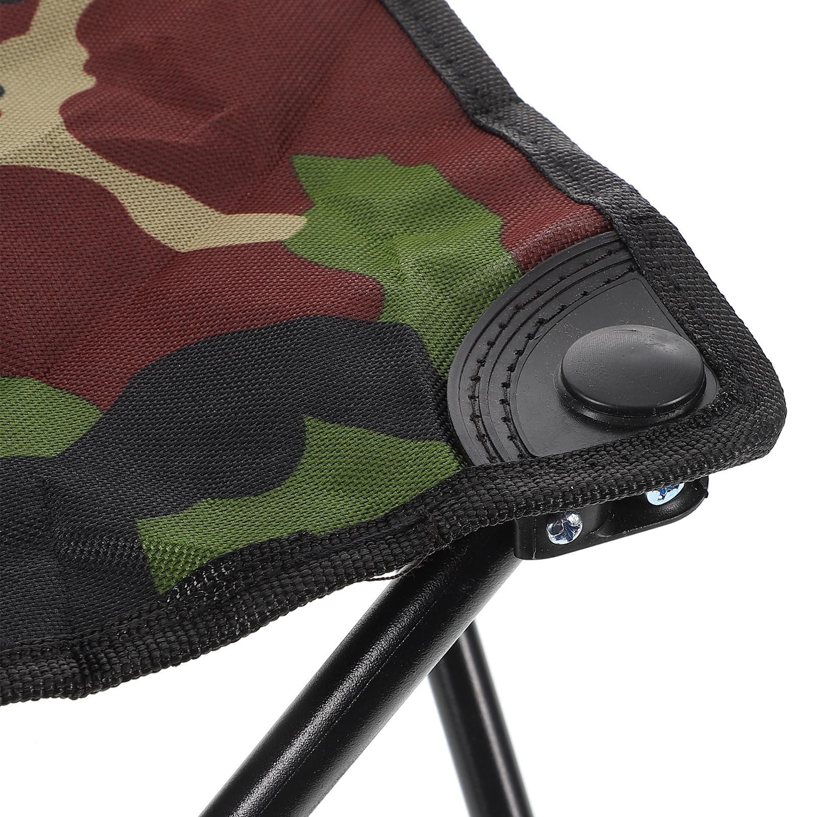 Portable Mini Folding Stool Camouflage Pattern Fishing Camping Stool Chair Outdoor Small Seat For Outdoor Hiking Gardening Beach Travelling