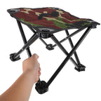 Portable Mini Folding Stool Camouflage Pattern Fishing Camping Stool Chair Outdoor Small Seat For Outdoor Hiking Gardening Beach Travelling
