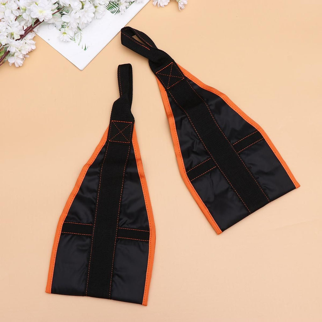 1 Pair of Hanging Thicken Nylon Straps Pull-up Belts Abdominal Muscles Training Chinup Bar Mounted Gym Supplies (Orange Black)