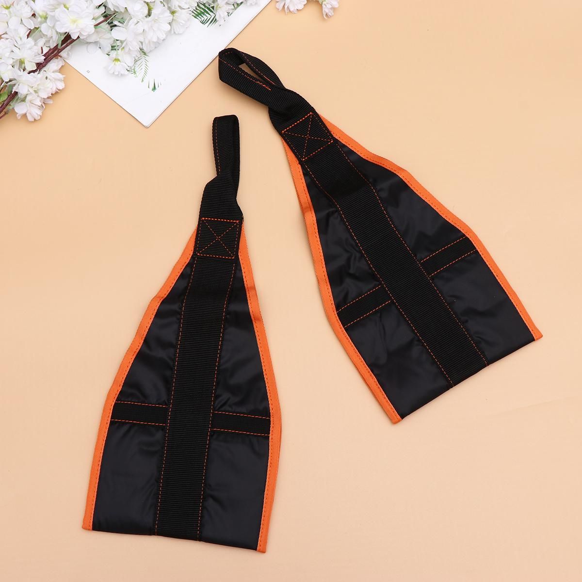 1 Pair of Hanging Thicken Nylon Straps Pull-up Belts Abdominal Muscles Training Chinup Bar Mounted Gym Supplies (Orange Black)