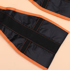 1 Pair of Hanging Thicken Nylon Straps Pull-up Belts Abdominal Muscles Training Chinup Bar Mounted Gym Supplies (Orange Black)