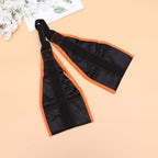 1 Pair of Hanging Thicken Nylon Straps Pull-up Belts Abdominal Muscles Training Chinup Bar Mounted Gym Supplies (Orange Black)