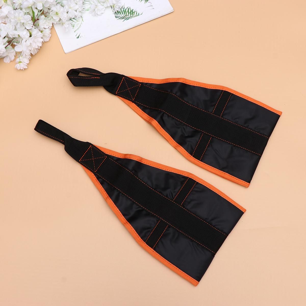 1 Pair of Hanging Thicken Nylon Straps Pull-up Belts Abdominal Muscles Training Chinup Bar Mounted Gym Supplies (Orange Black)