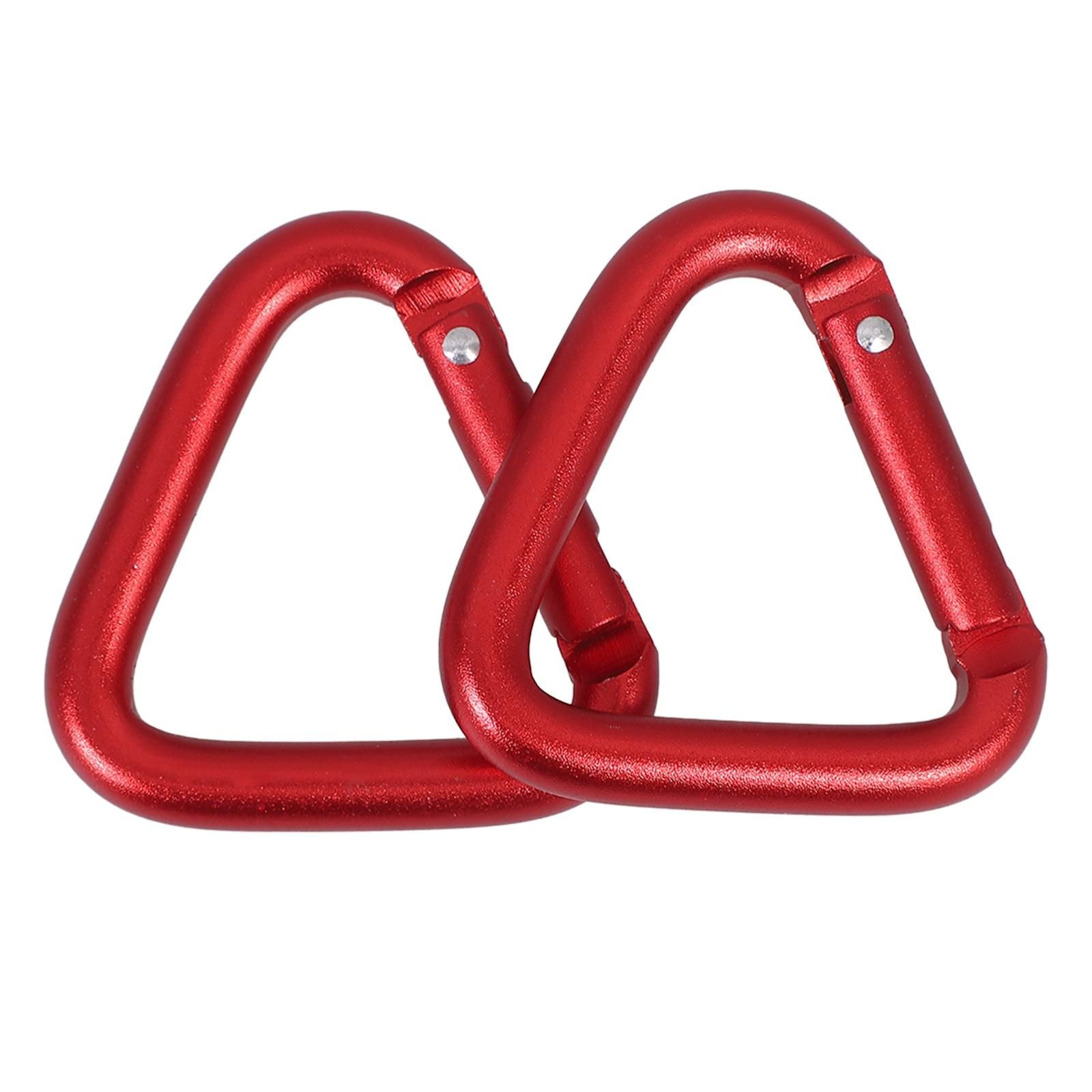 2Pcs Climbing Buckles Climbing Carabiners Triangle Hanging Buckles Locking Climb Carabiners