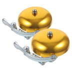2pcs Aluminum Alloy Bicycle Bell Vintage Bike Bell Replacement For Mountain Bikes Cycling Loud And Clear Sound