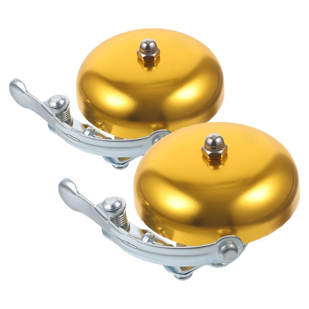 2pcs Aluminum Alloy Bicycle Bell Vintage Bike Bell Replacement For Mountain Bikes Cycling Loud And Clear Sound