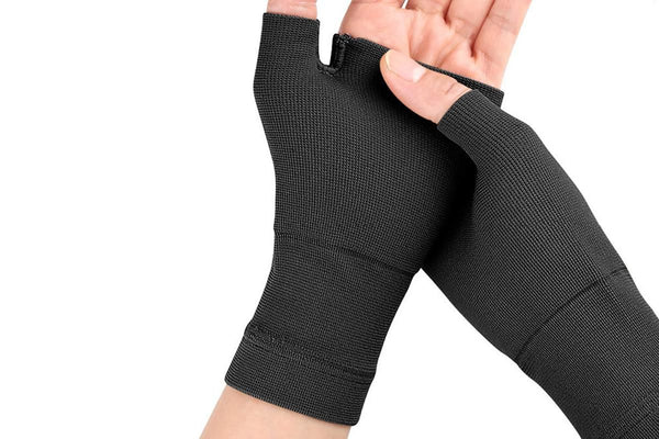1Pair Wrist Brace Glove Sport Wrist Support for Fitness Weightlifting Black - S