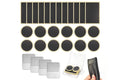 24Pcs Bike Tire Patch Kit with 4 Metal Rasps No Glue Needed for Bicycle Inner Tube Repair