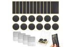 24Pcs Bike Tire Patch Kit with 4 Metal Rasps No Glue Needed for Bicycle Inner Tube Repair