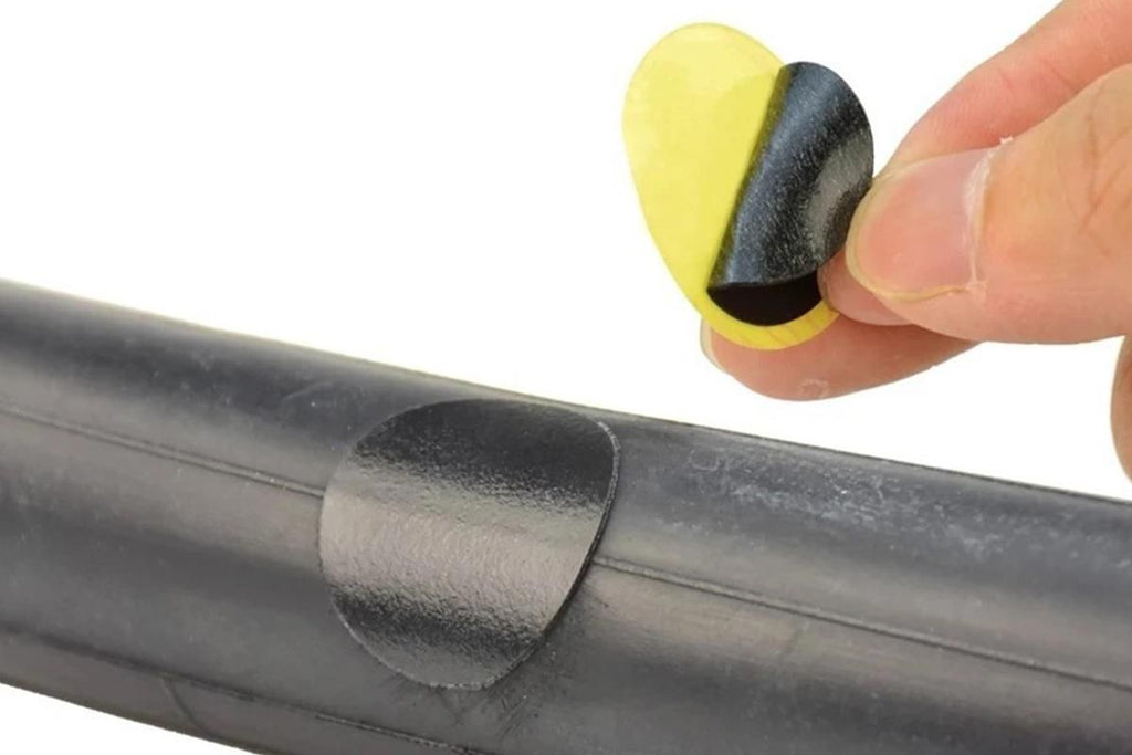 24Pcs Bike Tire Patch Kit with 4 Metal Rasps No Glue Needed for Bicycle Inner Tube Repair