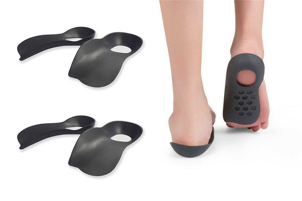2 Pairs Plantar Fasciitis Feet Insoles Arch Supports Orthotics Inserts Flat Foot Orthopaedic Insoles(Size M)