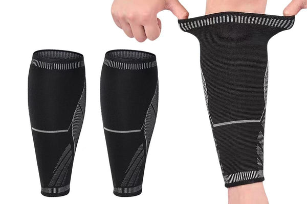2Pcs Calf Compression Sleeves Support Shin Splints Running Sports Unisex - L