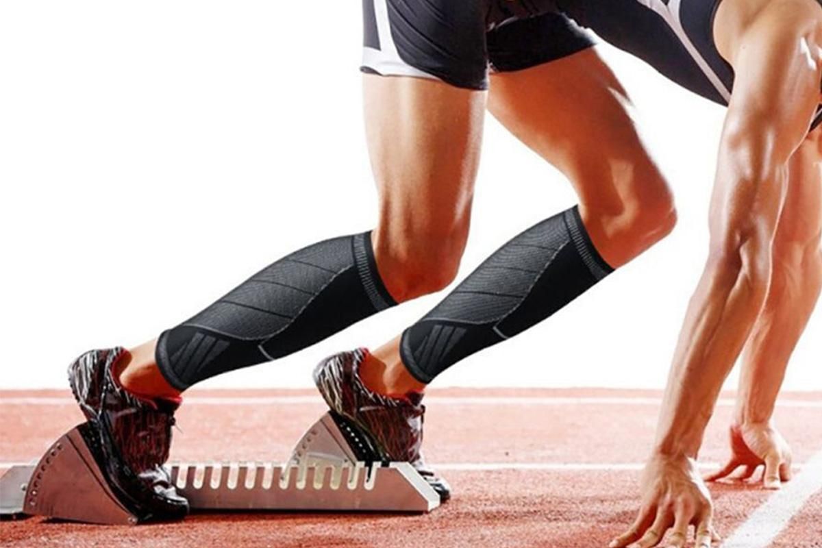 2Pcs Calf Compression Sleeves Support Shin Splints Running Sports Unisex - S