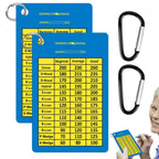2PCS Golf Club Range Chart Card Golf Club Distance Card Golf Score Cards