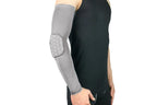 2 Pcs Tennis Elbow Compression Support Sleeve for Golfers Elbow Pain Relief Workout Weightlifting Elbow Brace with Honeycomb Lining -Light Gray / M