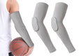 2 Pcs Tennis Elbow Compression Support Sleeve for Golfers Elbow Pain Relief Workout Weightlifting Elbow Brace with Honeycomb Lining -Light Gray / L
