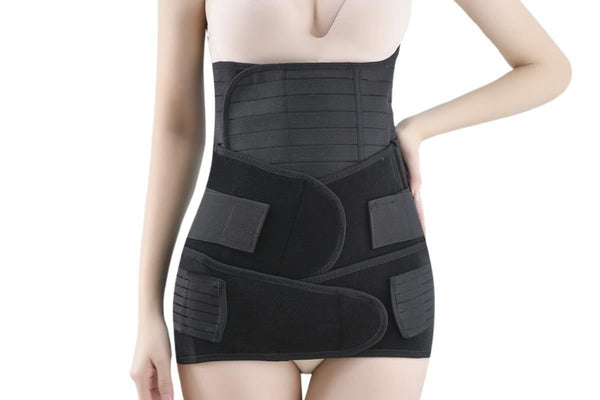 3 in 1 Postpartum Belly Band Waist Shapewear Recovery Girdle After Birth Support - Black & L