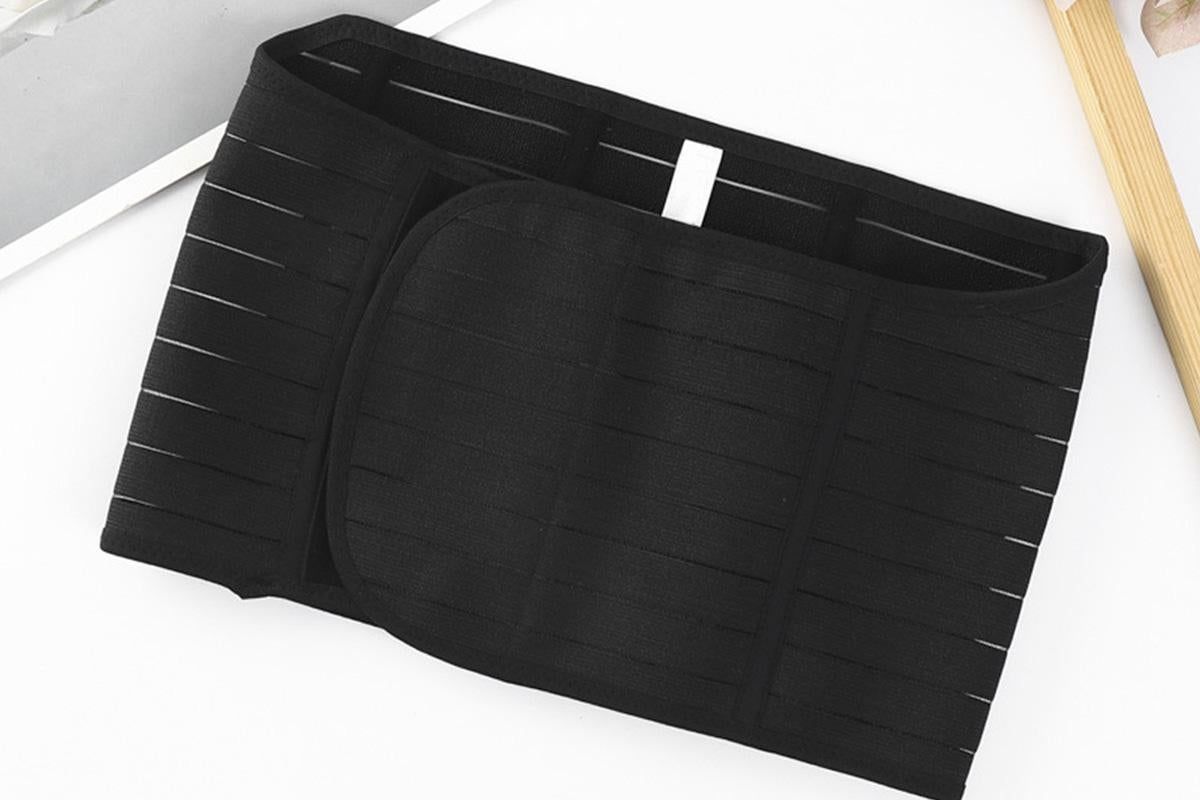 3 in 1 Postpartum Belly Band Waist Shapewear Recovery Girdle After Birth Support - Black & L