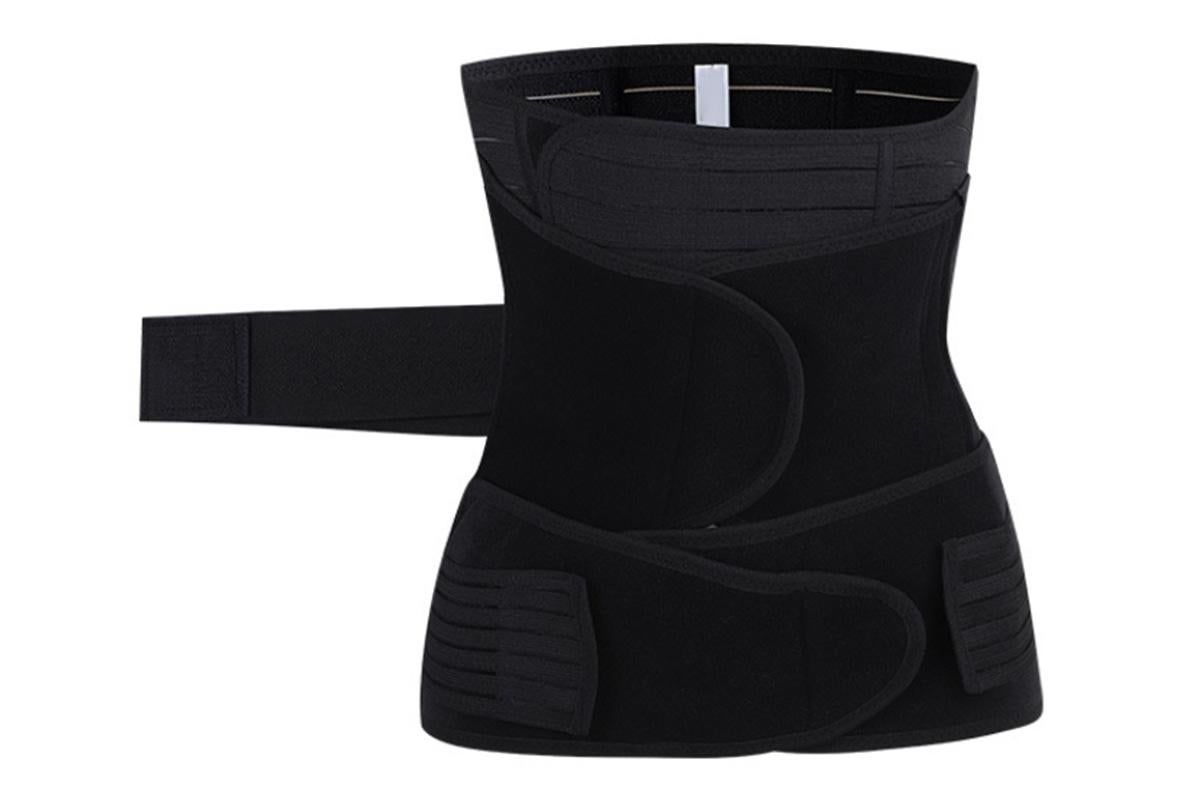 3 in 1 Postpartum Belly Band Waist Shapewear Recovery Girdle After Birth Support - Black & L