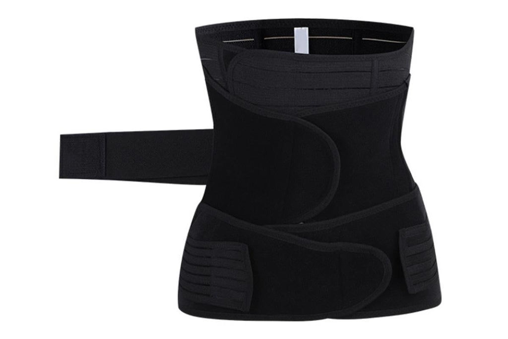3 in 1 Postpartum Belly Band Waist Shapewear Recovery Girdle After Birth Support - Black & XL
