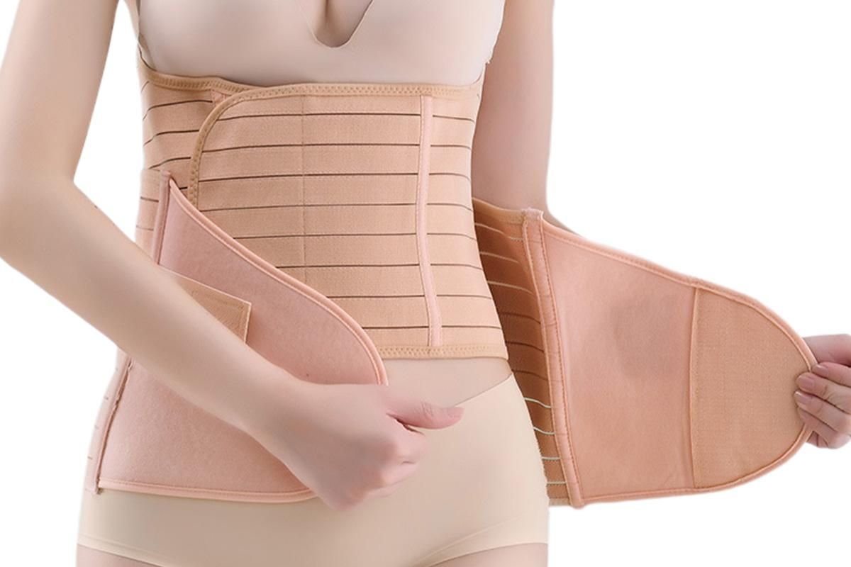 3 in 1 Postpartum Belly Band Waist Shapewear Recovery Girdle After Birth Support - Cuticolor & L