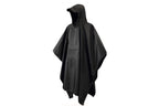 3 in 1 Portable Rain Poncho Waterproof Lightweight Emergency Raincoat with Pocket - Black