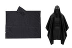3 in 1 Portable Rain Poncho Waterproof Lightweight Emergency Raincoat with Pocket - Black