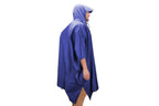 3 in 1 Portable Rain Poncho Waterproof Lightweight Emergency Raincoat with Pocket - Blue
