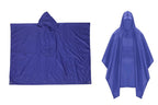 3 in 1 Portable Rain Poncho Waterproof Lightweight Emergency Raincoat with Pocket - Blue