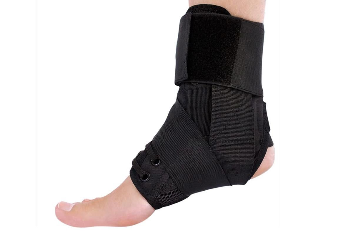 Adjustable Lace Up Ankle Brace Support for Sports Running Basketball - M